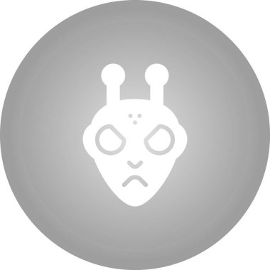 Uzaylı vektör simgesi. düz biçim tasarımı