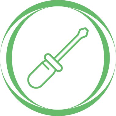 Tornavida. Web simgesi basit illüstrasyon