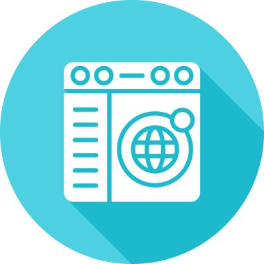 çamaşır makinesi simgesi. vektör illüstrasyonu