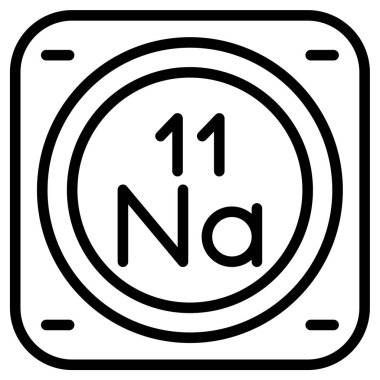 sodyum kimyasal element simgesi, basit satır biçimi
