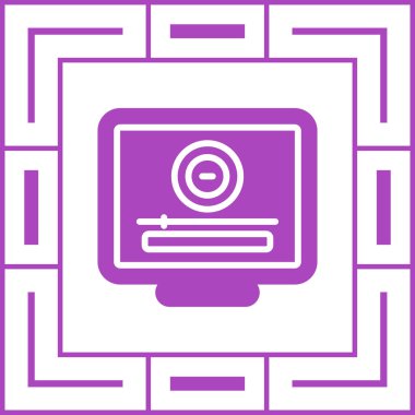 Masaüstü Bilgisayar Web simgesi vektör çizimi