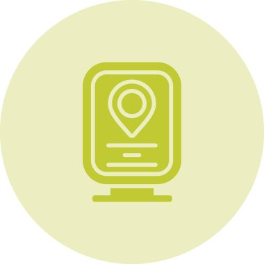 Bir pin konumu simgesinin vektör illüstrasyonu