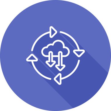 Bir bulut simgesinin vektör illüstrasyonu