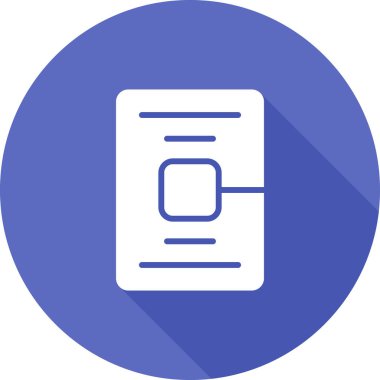 belge simgesi vektör illüstrasyonu