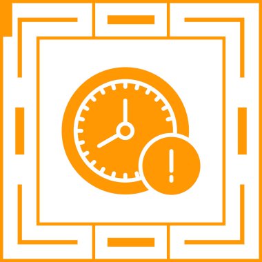 Bir saat simgesinin vektör illüstrasyonu