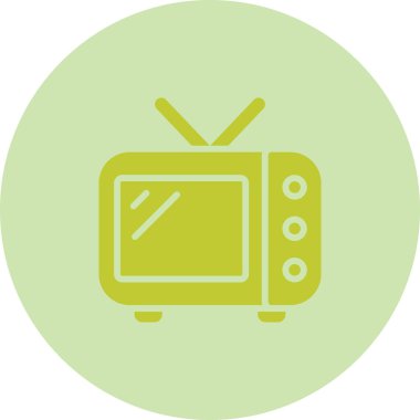 Moda tarzı izole edilmiş arka planda televizyon simgesi