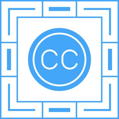 telif hakkı simgesi vektör illüstrasyonu