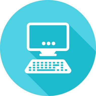 Bilgisayar. Web simgesi düz tasarım