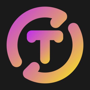 Gökkuşağı renk logosuna sahip harfler.