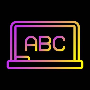 vektör neon simgesi - harfler.