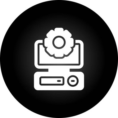 Monitörde bulut ve dizüstü bilgisayarın vektör simgesi