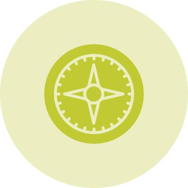 pusula vektör düz simgesi