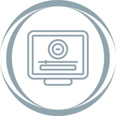 Masaüstü Bilgisayar Web simgesi vektör çizimi