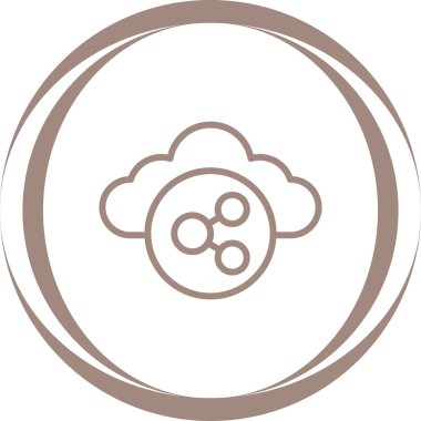 Bulut. Web simgesi basit illüstrasyon