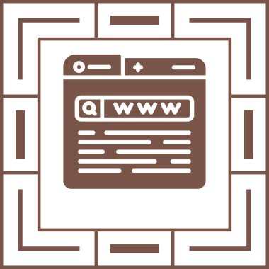 vektör web sitesi simgesi, vektör illüstrasyonu
