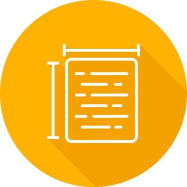 Kağıt simgesinin vektör illüstrasyonu