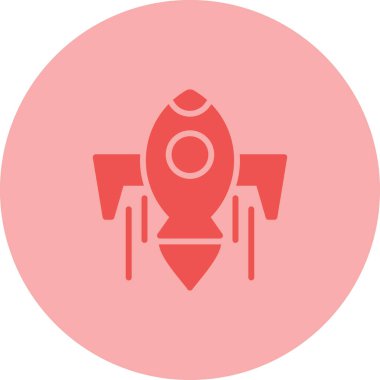 Roket ikonu. Vektör illüstrasyonu