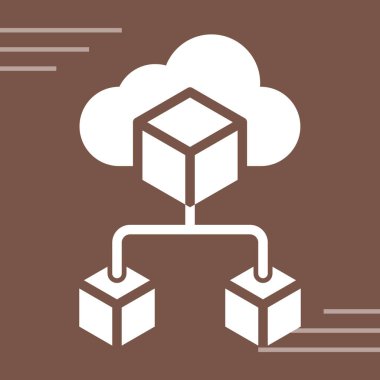 veri depolama kavramı, bulut hesaplama simgesi, vektör illüstrasyonu