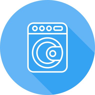çamaşır makinesi ikon vektör çizimi