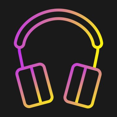 Müzik kulaklıkları. vektör illüstrasyonu