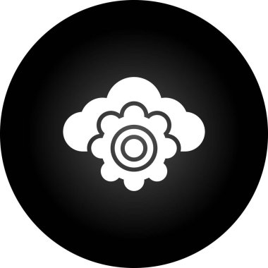 Bulut simgesi vektör illüstrasyonu