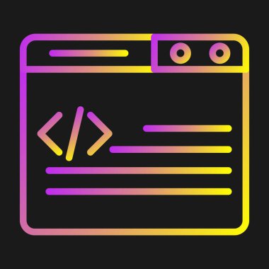 Coding programming color line vector clipart svg vector 