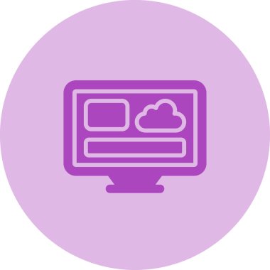 Bulut. Web simgesi basit illüstrasyon