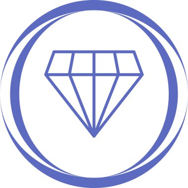 Elmas. Web simgesi basit illüstrasyon