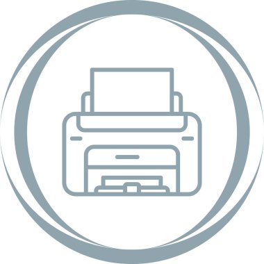 Yazıcı simgesi vektör illüstrasyonu