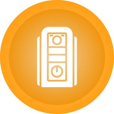 İşlemci kulesi. Web simgesi basit illüstrasyon