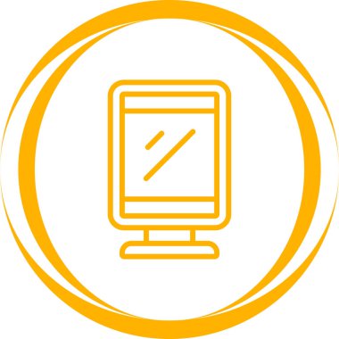 Monitör. Web simgesi basit illüstrasyon