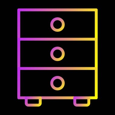 Kabine ikonu vektör illüstrasyonu