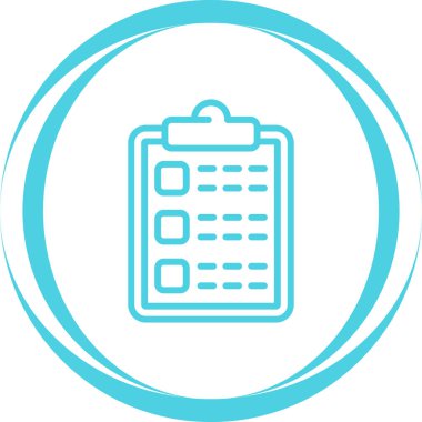 Kontrol listesi. Web simgesi basit tasarım