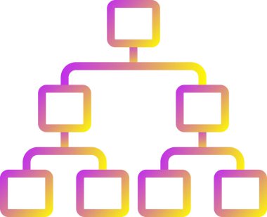 Hiyerarşi yapısı vektör simgesi