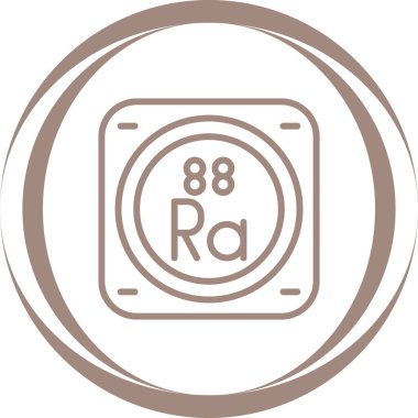 Çemberli bir çember simgesinde kişisel bir kimyasal elementin gösterimi