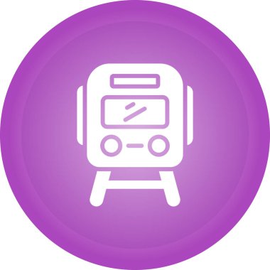 Benzersiz tramvay çizgisi vektör simgesi