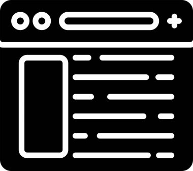 Web tasarım arayüzü simgesi, vektör illüstrasyonu