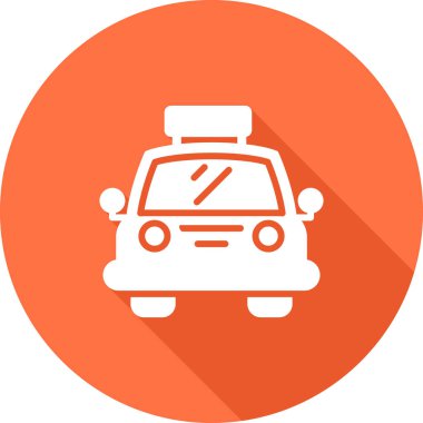 taksi simgesi vektör illüstrasyonu