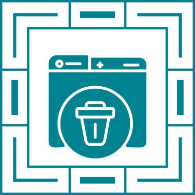 Çöp kutusu çöp kutusu çöp kutusu çizgi simgesi, vektör illüstrasyonu