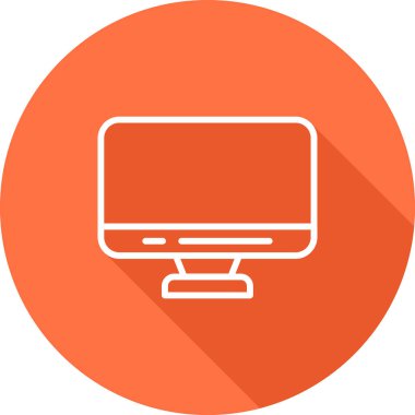 Monitör. Web simgesi basit illüstrasyon