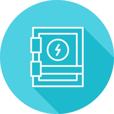 güç düz simgesi, vektör, illüstrasyon