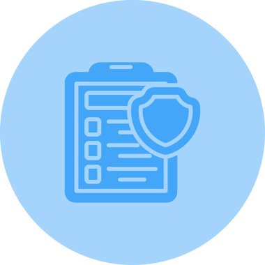 Sigorta web simgesi vektör illüstrasyonu