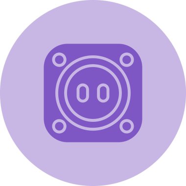 Eşsiz Soket Vektör Satır Simgesi