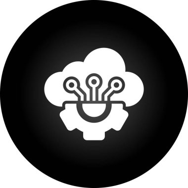 Bulut simgesinin vektör illüstrasyonu