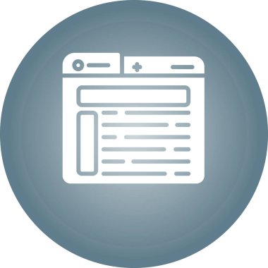 Web sayfası simgesi, basit tasarım