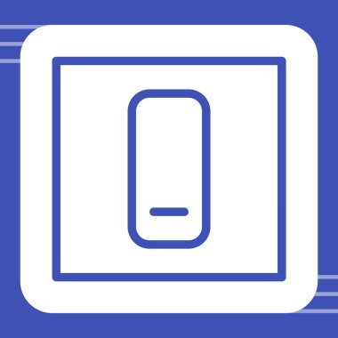 Mavi ve beyaz bir ikonun vektör illüstrasyonu