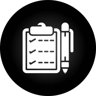 Kontrol listesi simgesi vektör illüstrasyonu