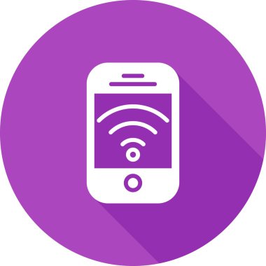 Cep telefonu simgesi, vektör illüstrasyonu