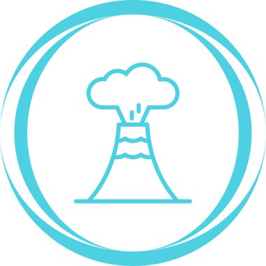 Nükleer güç ikonu. İnce çizgi tasarımı. vektör illüstrasyonu