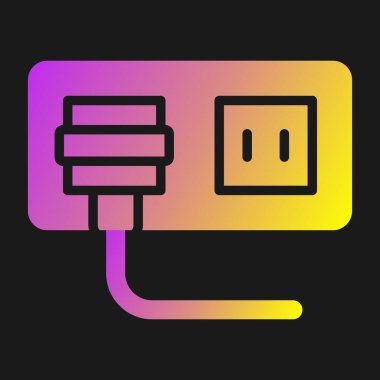 Karakter çizgisi simgesi siyah arkaplanda izole edildi. vektör